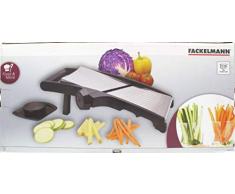 Fackelmann 685506 Mandoline professionnelle, Noir, Plastique, Acier inoxydable, 38 x 12 x 12 cm