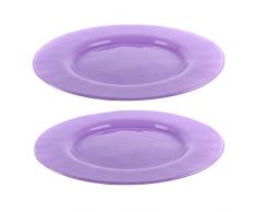 Bohemia Cristal 093 012 047 Play of Colors Lot de 2 Assiettes, diamètre Env. 320 mm Lilas Assiette en Verre sodocalcique, Verre, 1.9 x 32 x 1.9 cm
