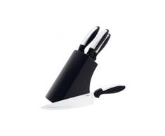 Judge ik60 Lot de 5 Couteaux avec Bloc à Couteaux en Acier Inoxydable Noir 19,4 x 36.2 x 9,3 cm