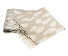 Asia Plaid MÃ©rinos Ivoire/Beige 130 x 170 cm