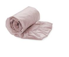 Heckett Lane Drap Housse 100% Satin de Coton mako 180 x 200 + 35 cm Eau de Rose.