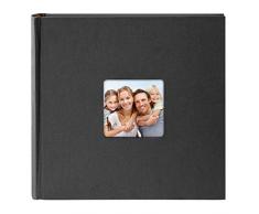 Goldbuch Album Photo avec dÃ©coupe pour Photo, Pages Blanches avec Feuilles de sÃ©paration en Papier Cristal, Reliure de qualitÃ© supÃ©rieure en Papier texturÃ© Aspect Lin, Noir, 30 x 30 cm