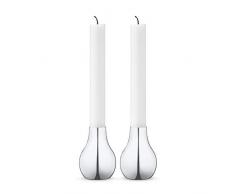 Georg Jensen Cafu en Acier Inoxydable bougeoirs, Lot de 2