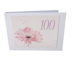 White Cotton Cards Age 254Â cm Gerbera Rose Design Tiny Valeur Album Photo, Blanc