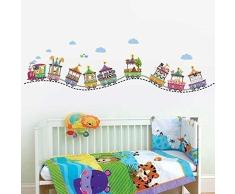 Walplus 165x50 cm Autocollant Mural Cirque NumÃ©ro Amovible Art DÃ©calques Vinyle Maison DÃ©coration DIY Vivant Chambre Bureau Papier Peint DEnfants Cadeau, Multicolore