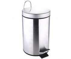 Renberg Poubelle avec pÃ©dale 3,0 l Acier Inoxydable bodÃ¸, chromÃ©, 3 litres