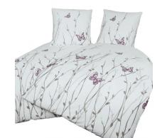 Janine 3786 Monza/05 Parure de lit avec Drap Maco Satin 220 x 155 cm et 80 x 80 cm