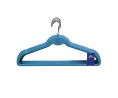 JVL Simple Gamme Ã©conomiser de lespace cintres, Lot de 60, Bleu Sarcelle, Taille Unique