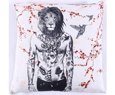 La Finesse Housse de Coussin carrÃ©e dÃ©corative 50 x 50 cm pour la Maison en Coton pour Le Salon, Le canapÃ©, la Chambre cc365, Textile colorÃ©, Taille Unique