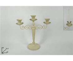 Due Esse s.r.l. Deux Elles Chandelier à 3 Bras, Fer Ancien, 39 cm, Multicolore