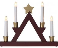 Star 271-33 Julle Bougeoir à fenêtre, Bois/, E10, Brun, 6.0 x 33.0 x 26.0 cm