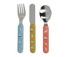 Creative Tops Wild Les Petits explorateurs coloré Ensemble de Couverts pour Enfant (3 Pièces), Bambou, Multicolore, 15 x 1.7 x 0.7 cm
