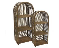 Dcasa Lot de 2 étagères de Bureau en Bambou pour la Maison, Unisexe, pour Adulte, Couleur Unique