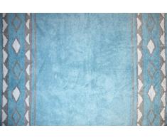 Aratextil Indiana Tapis Enfant, Coton, Bleu Ciel et Gris, 120Â x 160Â cm
