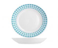 Home Coupe Service Assiettes Table 18 pièces, Porcelaine, Blanc