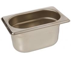 Decora Table en Acier Inoxydable PoÃªle 1/9, 10Â x 17Â x 10Â cm, Argent