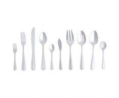 AmazonBasics Ménagère de 45 couverts - couronne en acier inoxydable - Service pour 8 personnes