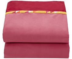 Essix x Bensimon - Drap Plat Toi & Moi GÃ©o Percale de Coton Rose 180 x 290 cm