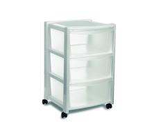 Stefanplast Commode Libre 3Â tiroirs Hauts Blanc