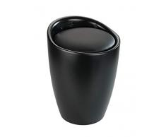 WENKO DIE BESSERE IDEE Tabouret de Douche Candy Noir Mat