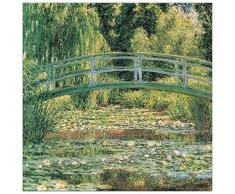 Artopweb Monet-Le Pont Japonais, EC40075 Panneau Décoratifs, Bois, Multicolore, 70 x 1,8 x 70 cm