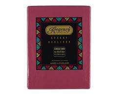 Regency Royal Drap-Housse pour lit Simple Motif, Prune, Simple