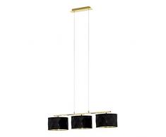 EGLO 39225 Lampe sur pied, Acier, E27, Noir, Laiton, Or