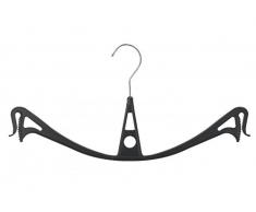 Le Cintre FranÃ§ais - Pack de 50 - G 11 NOIR Cintre Plastique Jupe / Pantalon Plastique Noir 45x0.9x20 cm