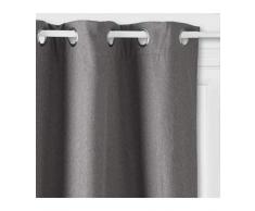 HomeMaison Rideau Isolant chiné à Oeillets, Polyester, Gris, 260x140 cm