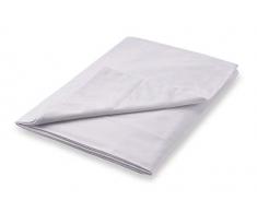 Peacock Blue Hotel Thread Count Plain Dye Drap Plat, 100% Coton Percale peignÃ© 300 Fils au Pouce carrÃ©, amÃ©thyste, Double