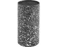 H&H Bloc Ã Couteaux en Plastique Noir DÃ©cor Stone