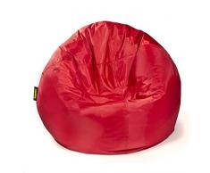 Pushbag Pouf, Polyester, Rouge, 90 x 90 cm