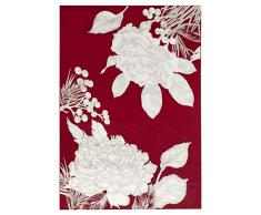 Vallila Vaula Tapis Moderne Brillant 140 x 200 cm Rouge Floral 200 x 140 cm