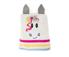 Michel-Toys 10751 Coussin Chauffant Licorne, Polyester, Multicolore, 15 x 14 x 2 cm