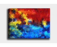 Bonamaison Peinture sur toile, multicolore, 40 x 60 cm - ConÃ§u et fabriquÃ© en Turquie