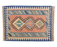 Eden Carpets Kilim P Tapis noué à la Main, Laine, Multicolore, 123 x 183 cm