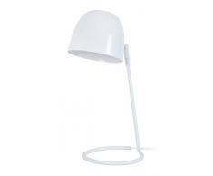 Tosel 90293 Lampe Bureau 1 Lumière, Acier/, E14, 40 W, Blanc, 14 x 40 cm
