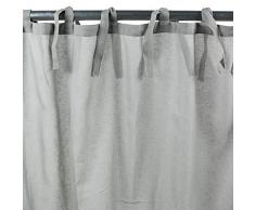Thedecofactory 116254 Voilage Polyester, Gris, 110 x 250 x 3 cm