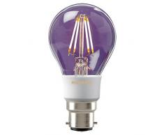 Sylvania Toledo 0027109 Rétro A60 dimmable LED Lampe, 560 Lm Flux lumineux, B22/Base, en verre transparent, finition, Bougie, 822, E27, 5.5 W