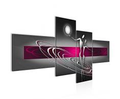Tableau decoration murale Figures abstraites 200 x 100 cm - XXL Impression sur Toile Salon Appartment 4 Parties - prÃªt Ã accrocher - 301241b