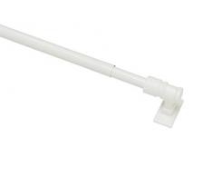 Gardinia Tringle Ã Rideau TÃ©lÃ©scopique California Ã 12 mm Blanc, Steel, 120-225 cm