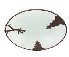 Tosel 40186 Plafonnier â Skieur, Tôle Acier Peinture époxy Verre Plat, E27, 60 W, Marron