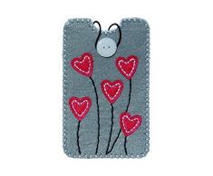 Kleiber 13 x 7 cm Kit Assemblage Coeur Feutre Housse Smartphone Enfant