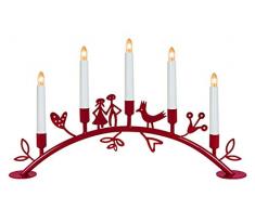 Star 181-45 Eden Bow Chandelier 5 Lumières Rouge 29 x 49 cm