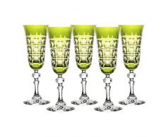 Crystelle aljulia 6293 Champagne Verre, Cristal, 150 ML, 7 x 7 x 20 cm, 6 unités