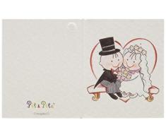 Mopec X046 â Carte LIBRITO de Pit & Tampico en Un Banc avec Un Coeur, Pack de 100 pièces