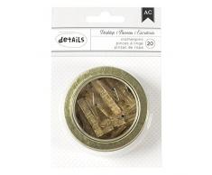 American Crafts magnÃ©tique Bureau BoÃ®tes 2.5-inch-Gold Paillettes Pinces Ã Linge, dautres, Multicolore