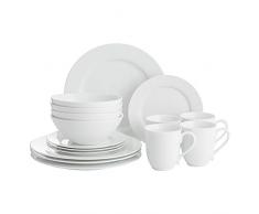 Price & Kensington 0059.074 Simplicity Service de table 12 pièces + 4 tasses supplémentaires Porcelaine