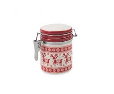 Villa dEste Home Tivoli 2423808 Scandinavie Bocal hermétique, grès, Rouge, Taille Unique