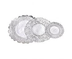 Premier Housewares 0805131 Lot de 24 napperons en papier daluminium argenté